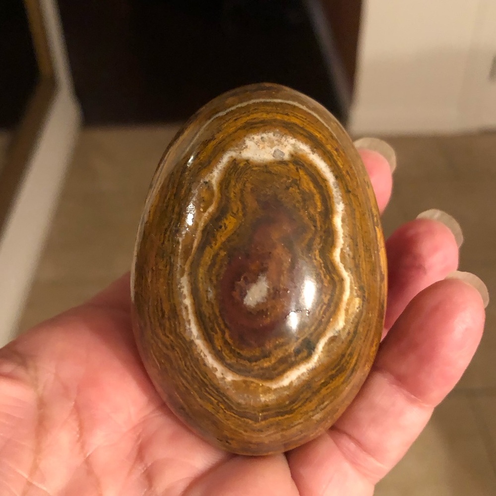 Solid Marble Polished Onyx Decorative Egg